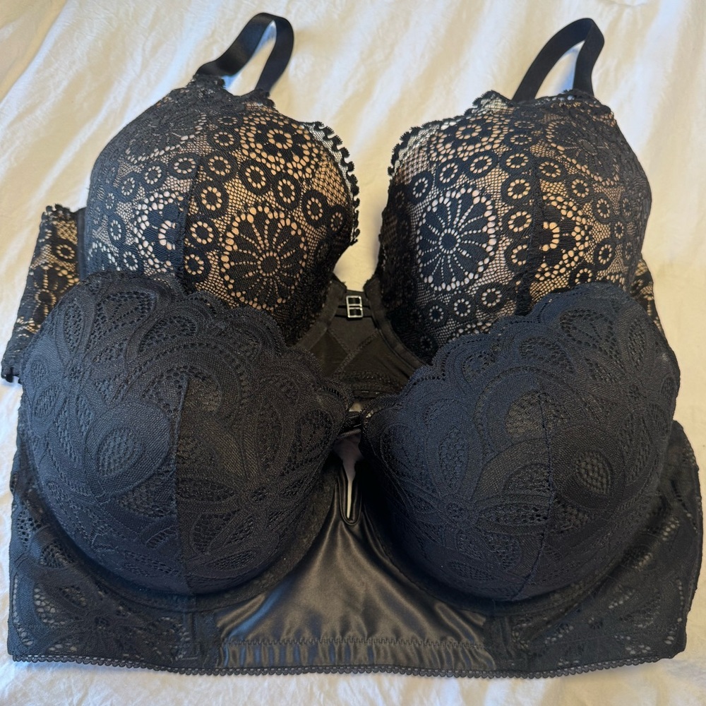 Aerie two Black Lace Bras